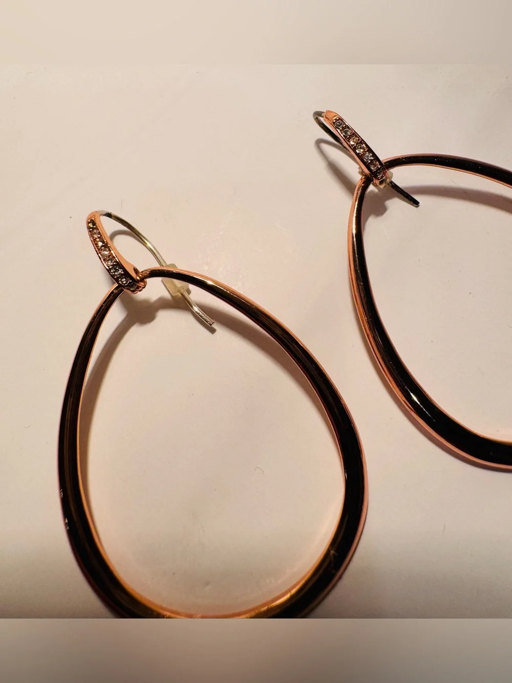 Stella and Dot Goddess Teardrop Earrings 2 Pairs Gold Tone/ Rose Gold Tone - Picture 6 of 9